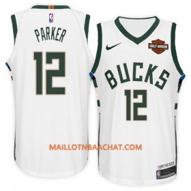 Maillot NBA Milwaukee Bucks Jabari Parker 12 Nike 2017-18 Blanc Swingman - Homme